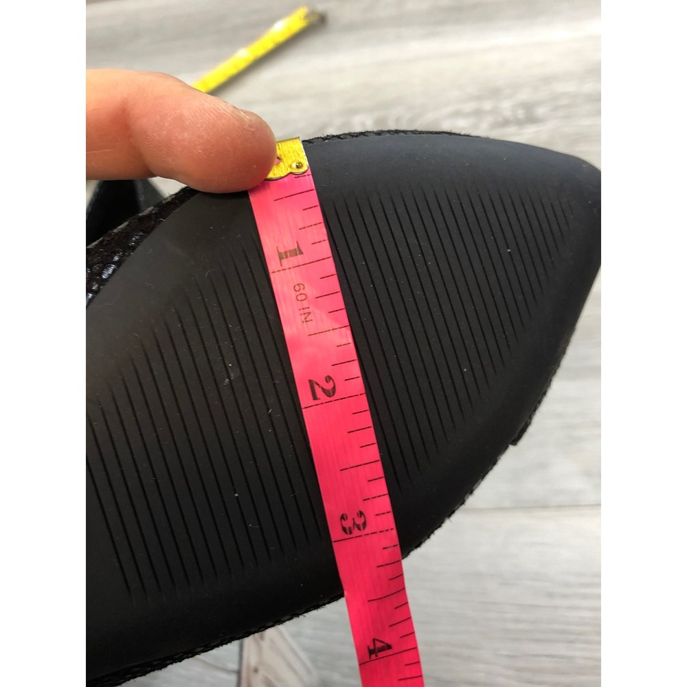 Vionic Black Snake Embossed Pointed Toe Flats Sli… - image 10